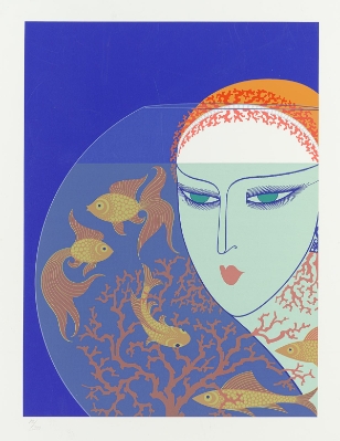Fish Bowl (Trade Unavailable) by (Romain de Tirtoff) Erte