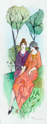 A Day at the Park (Trade Unavailable) by Itzchak Tarkay