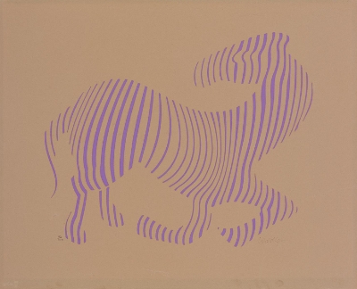 Zebra - Gold (Trade Unavailable) by Victor Vasarely