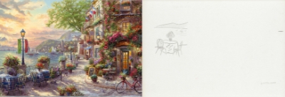 French Riviera Café (Trade Unavailable) by Thomas Kinkade Studios