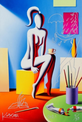 Balancing Work and Pleasure (Trade Unavailable) by Mark Kostabi