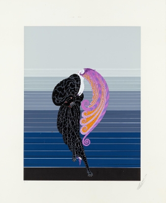 Beauty of the Beast From 8-piece suite titled "The Twenties Remembered"(Trade Unavailable) by (Romain de Tirtoff) Erte