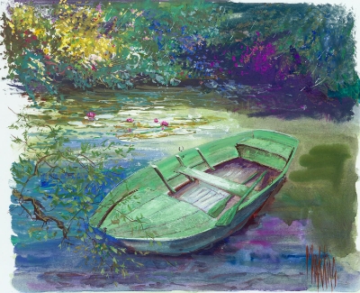 Monet's Rowboat (Trade Unavailable) by Mark King