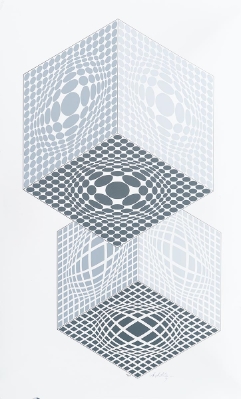 Vega Kocka Chrome (Trade Unavailable) by Victor Vasarely