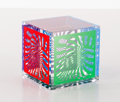 Zebra Cube (Trade Unavailable) by Victor Vasarely