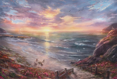 Beachside Gathering (Trade Unavailable) by Thomas Kinkade Studios