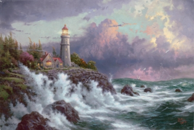Conquering the Storms (LG) (Trade Unavailable) by Thomas Kinkade