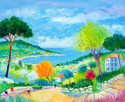 La Route Vers St Jean Cap Ferr by Jean-Claude Picot