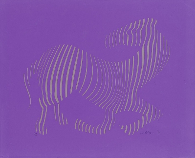 Zebra - Purple (Trade Unavailable) by Victor Vasarely