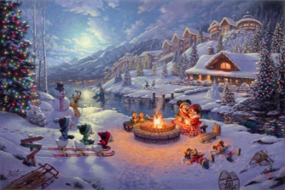 Mickey And Minnie Christmas L( by Thomas Kinkade Studios