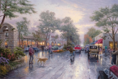 Carmel, Sunset on Ocean A(XL)( by Thomas Kinkade