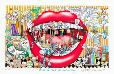 Brush the Teeth you Want to Kp by Charles Fazzino