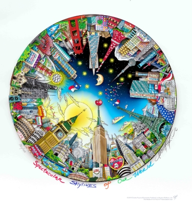 Spectacular Skylines of Our Wo (Trade Unavailable) by Charles Fazzino