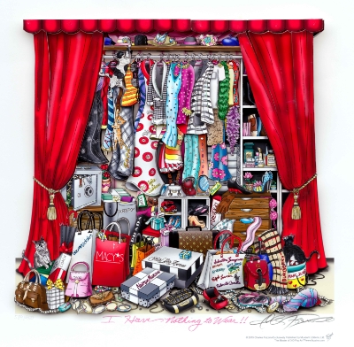 I Have Nothing to Wear (Trade Unavailable) by Charles Fazzino