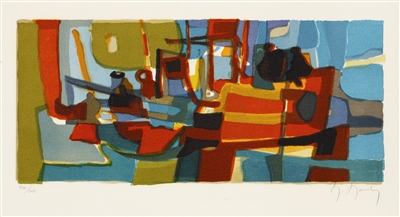 Composition in Blue by Marcel Mouly
