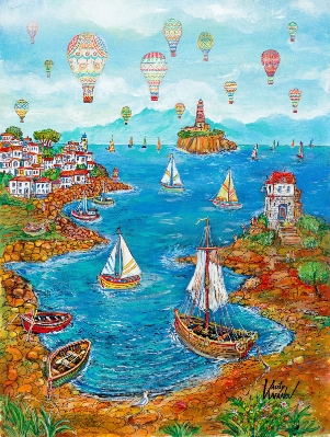 Azure Harbor of Dreams and Bas by Vasily Kafanov