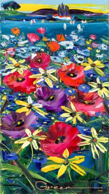 Floral Sunrise II by Maya Green