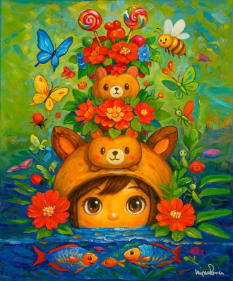 Bearblossom in Koi Water by Miguel Paredes