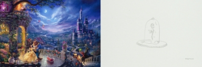 Beauty and the Beast Dancing in the Moonlight by Thomas Kinkade Studios