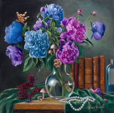 Blue Peonies by Melanie Stimmell